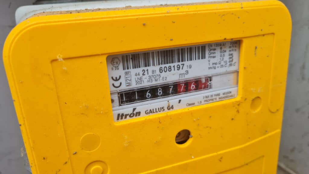 Photo d'un compteur à gaz